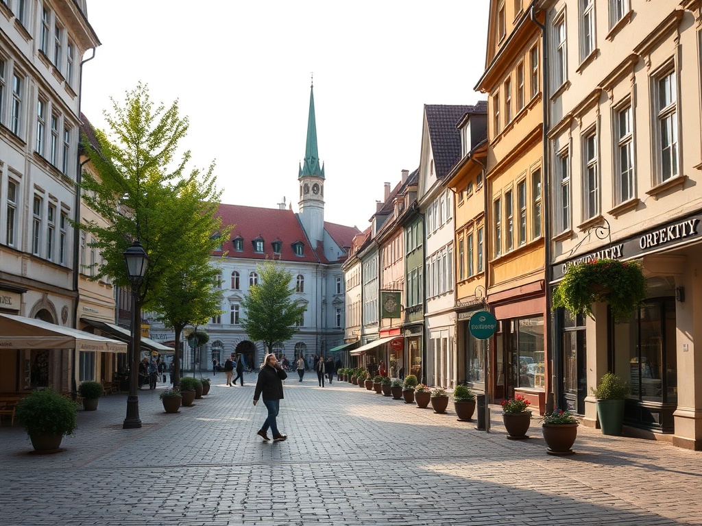 Mapa pokazująca rozkład infrastruktury i usług w Sandomierzu